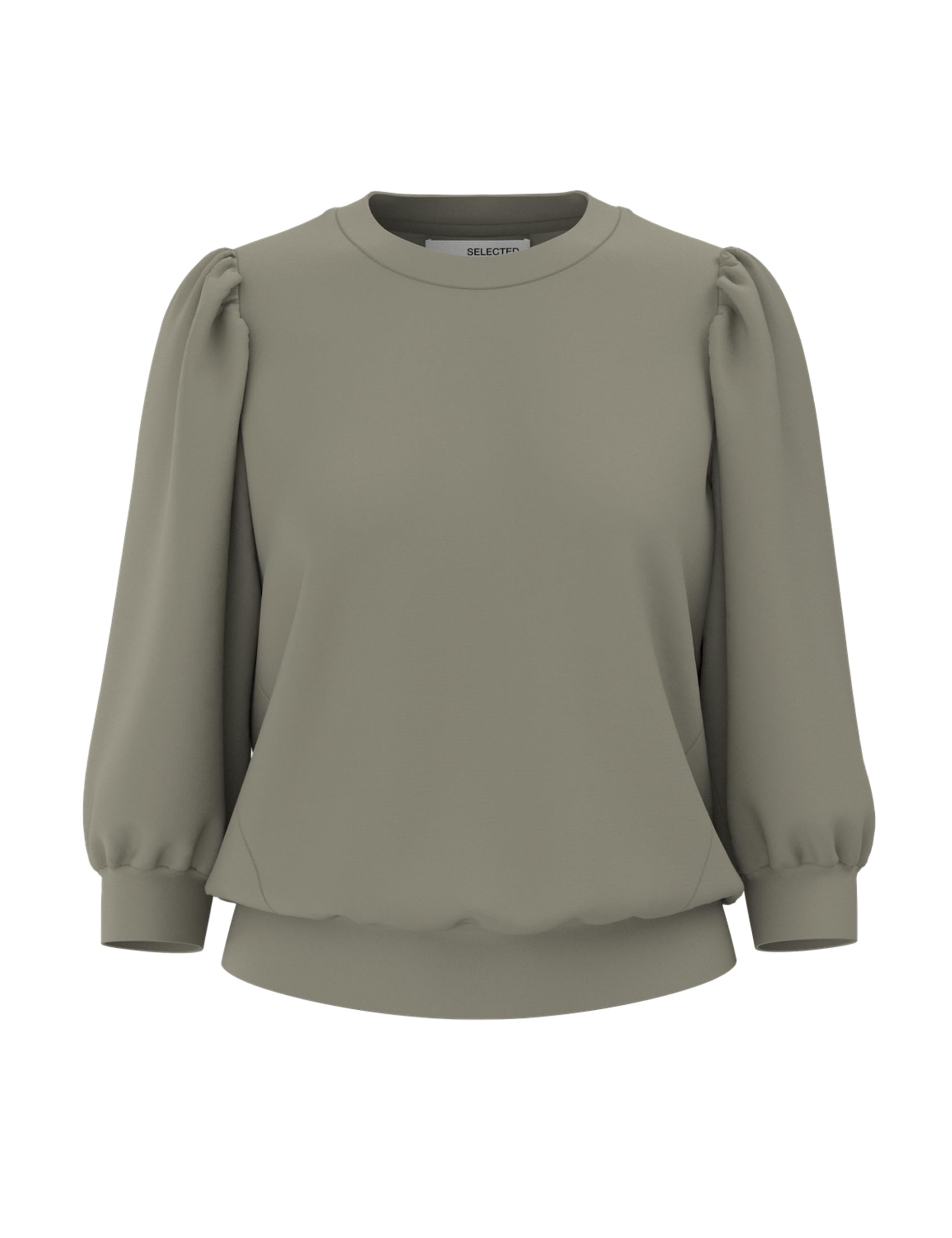 Selected Femme Women's Vetiver Slftenny 3/4 Sweat Top Noos, S