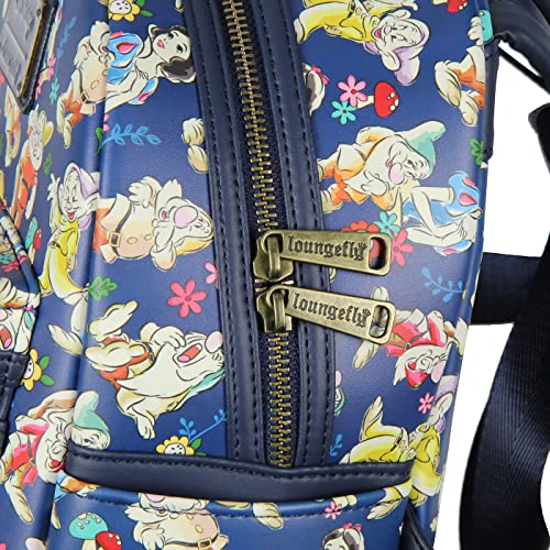 Loungefly Disney Snow White And The Seven Dwarfs Floral Watercolor Allover Print Mini Backpack #TOP5