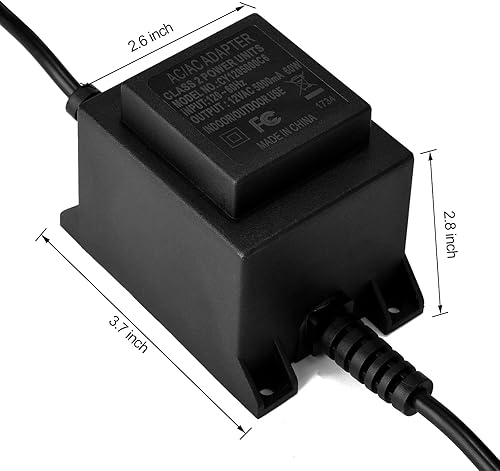 Miniatura 3 de AGPtEK - Convertidor de voltaje de 110/120 V a CA 12 V/5 A, convertidor de fuente de alimentación impermeable de 60 W para luz de piscina, bomba de