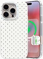 Vista 16 de I-MGAE-IN-AR Compact Case for for iPhone 16 Case Cute Heart Polka Design, Camera Control, Compatible with MagSafe, Shockproof Military-Grade
