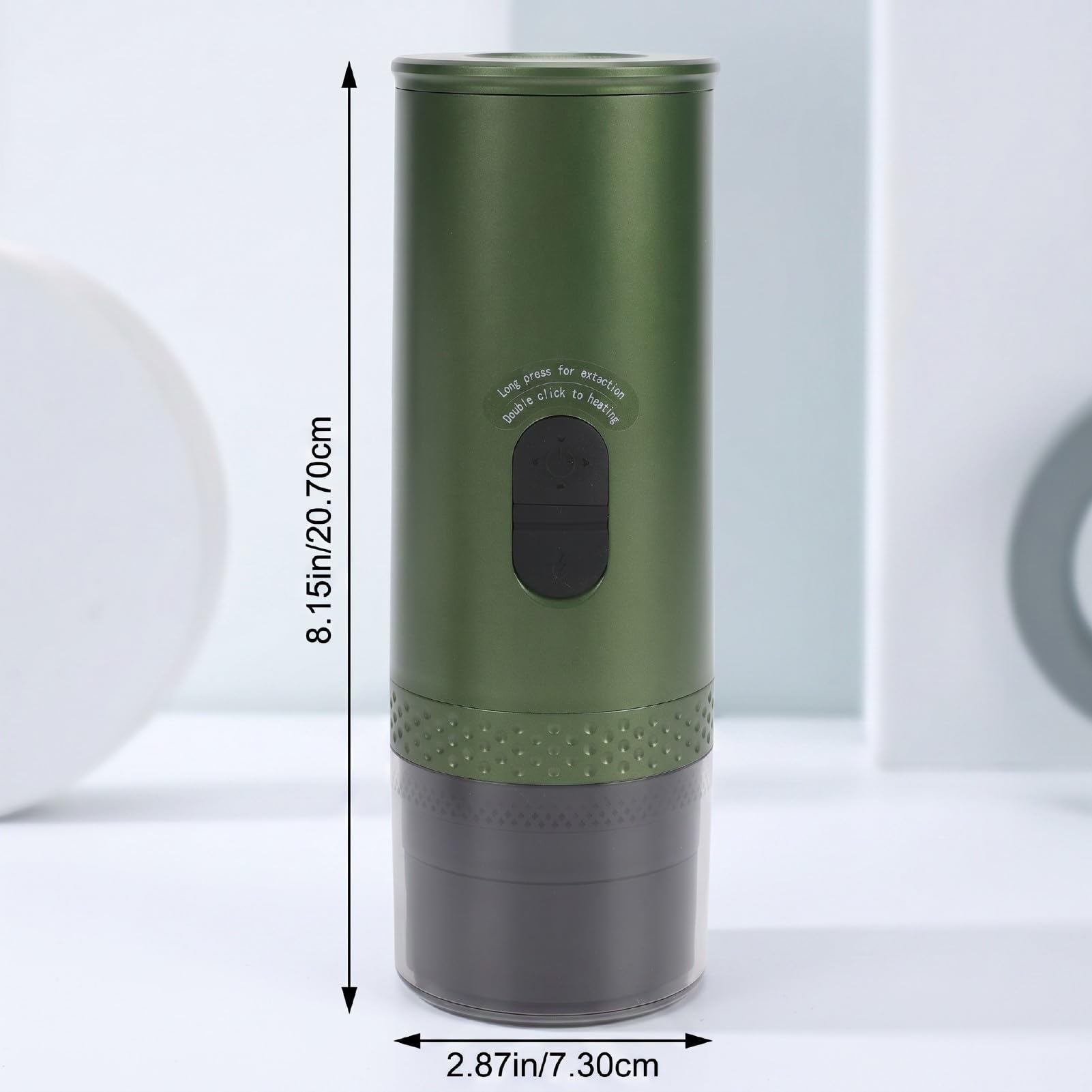 Naroote Tragbare Kapsel-Kaffeemaschine mit 20 bar Druck und Selbstheizung | 50 ml in 3–4 Minuten, Speicher mit 7800 mAh und Autoladegerät, für Gemahlenen Kaffee oder Kapseln Geeignet, Edelstahl