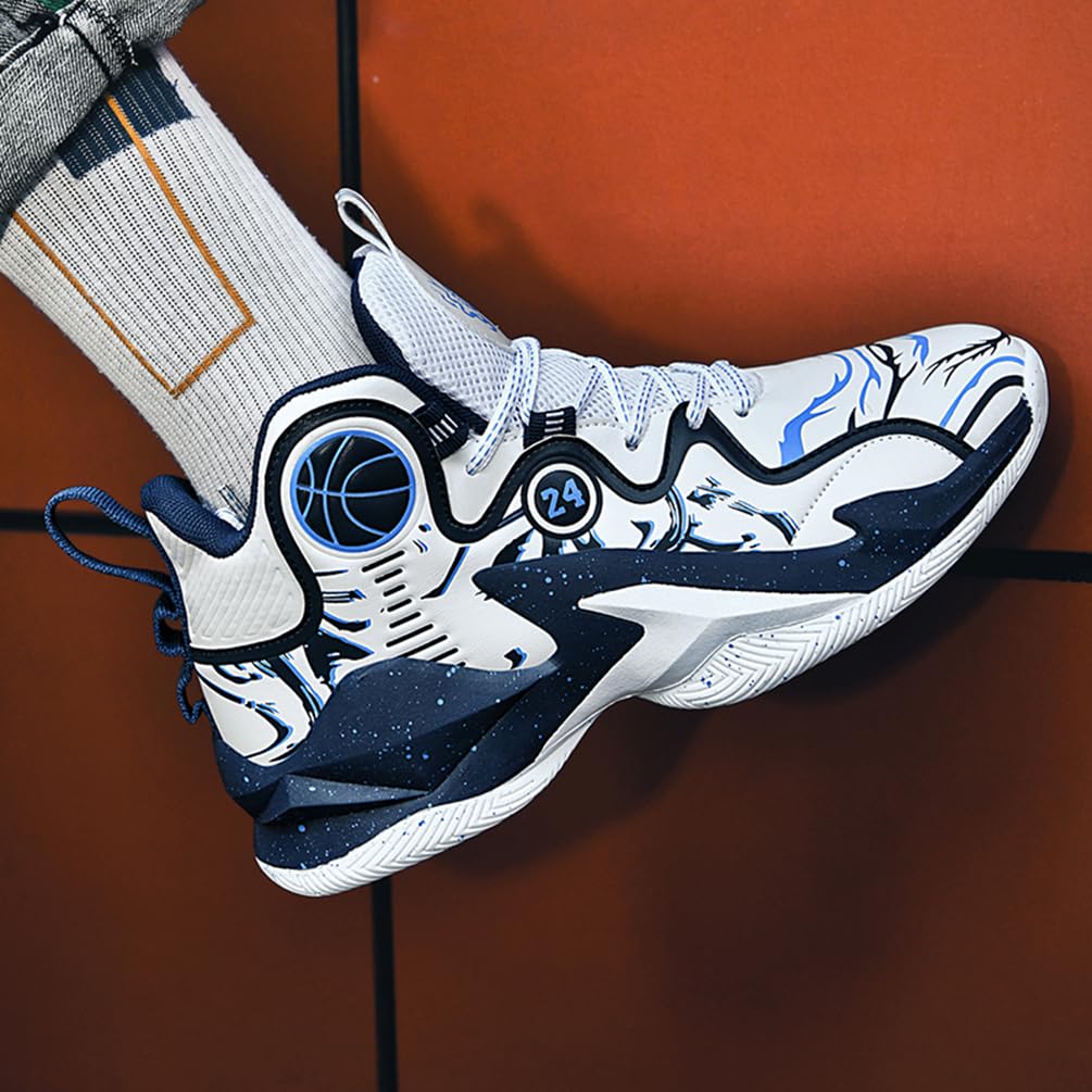 Scarpe da Basket da Uomo Antiscivolo Leggero Alte Scarpe da Basket Unisex Traspiranti Scarpe Corsa Sportive Basket Sneaker Moda Scarpe da Ginnastica Sport Outdoor