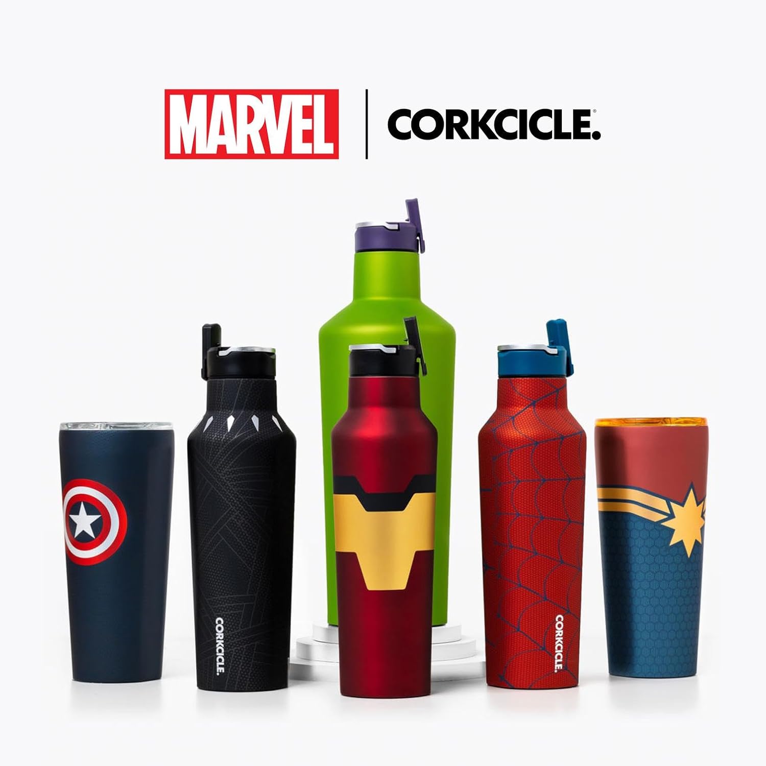 Corkcicle Classic Coffee Mug - Triple Insulated Stainless Steel for Travel - Shatter-Proof Lid - Keeps Drink Hot Over 3 Hours - Holiday Mug Gift - Great for Gifting Warmth - 16 oz - Captain Marvel