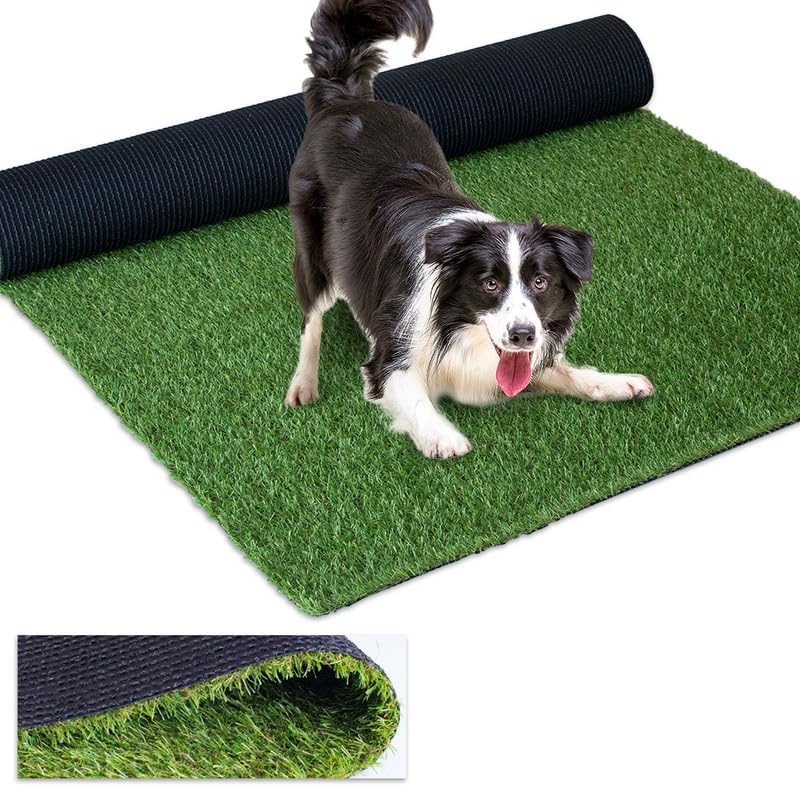 Artificial Turf Grass Rug - In-Depth Review 2 Artificial Turf Grass Rug Outdoor Indoor Use, Fake Grass Carpet Custom Size 15x15 Feet, Astroturf for Dogs Pets with Drainage Holes, Easy to Install and Clean