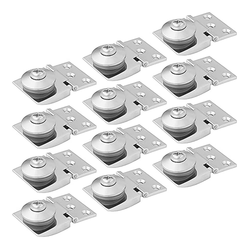 Volo® Brass Heavy Glass Hinges for Cabinet Glass Door, Glass Showcase, Glass Cabinet Cupboard Door (S.S. Finish) (Pack of 12) (B08RB7GZQV) Amazon Price History, Amazon Price Tracker