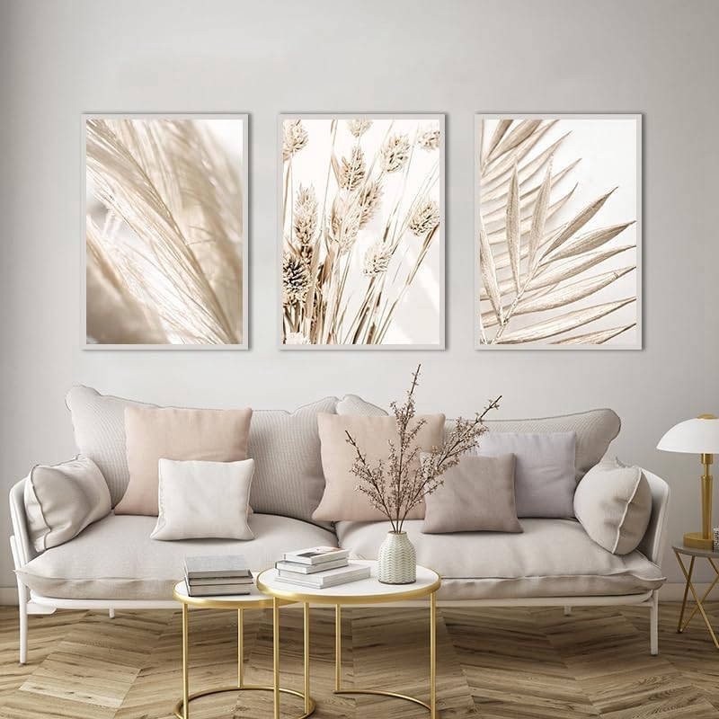 LPFNSF Beige Home Decoration Poster, Modern Reed Plant Decoration Landscape Painting, Bedroom, Living Room - Image 2