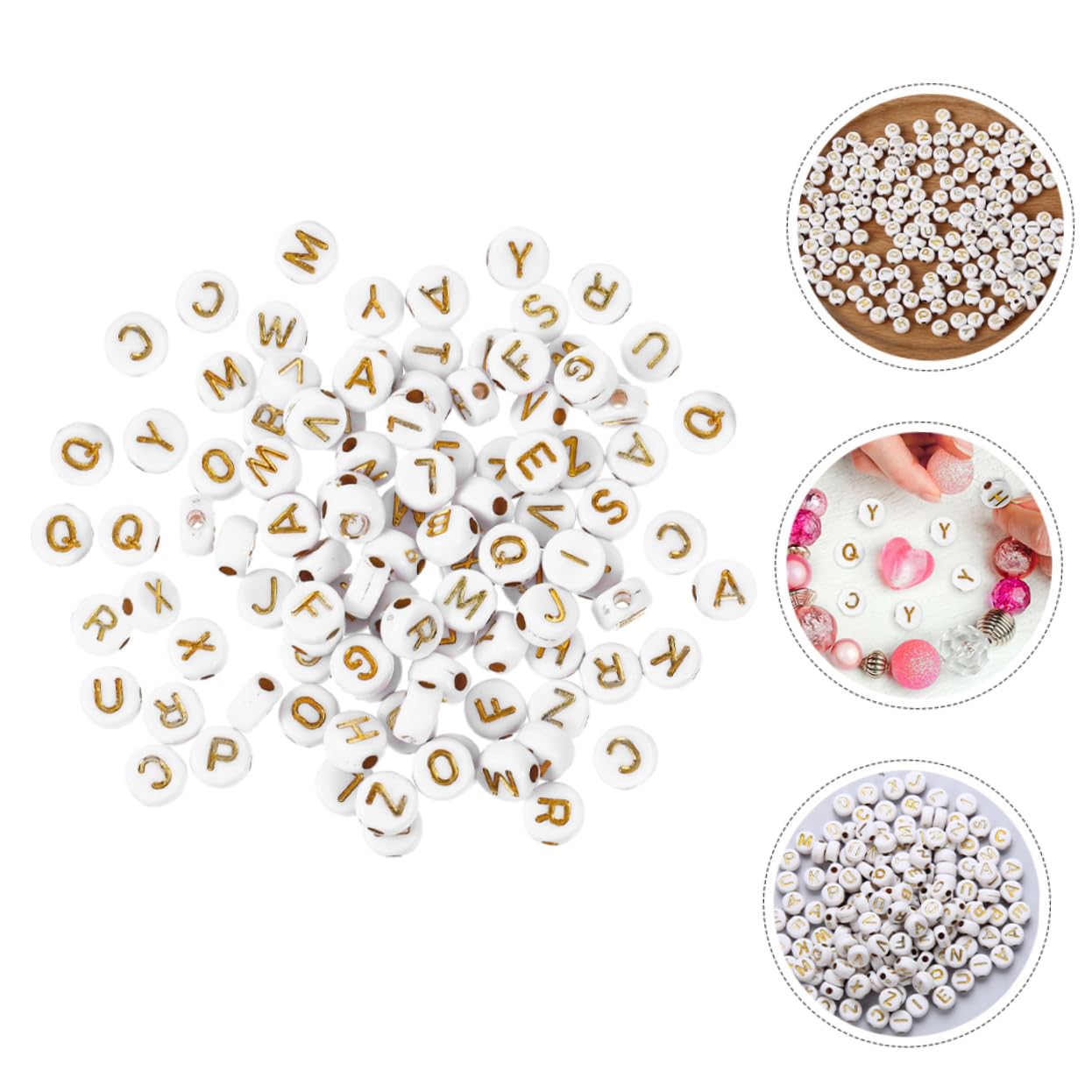 4000piezas Abalorios De Letras De Acrílico Para Perlas De Letras Coloridas Para Joyas Collares Pulseras y Manualidades