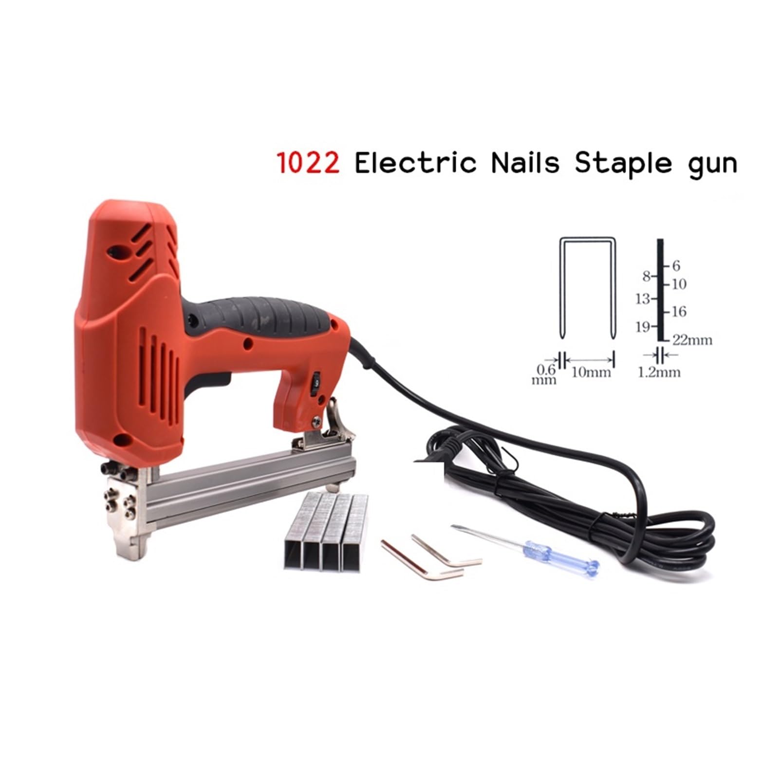 Zszywacz 1022J Zszywacz U Zszywacz Elektryczny Pistolet Z 300 Szt. Gwoździ 2000W Elektronarzędzia Elektryczne Do Narzędzi Ręcznych Do Obróbki Drewna Do mocowania materiałów, dekoracji, stolarki