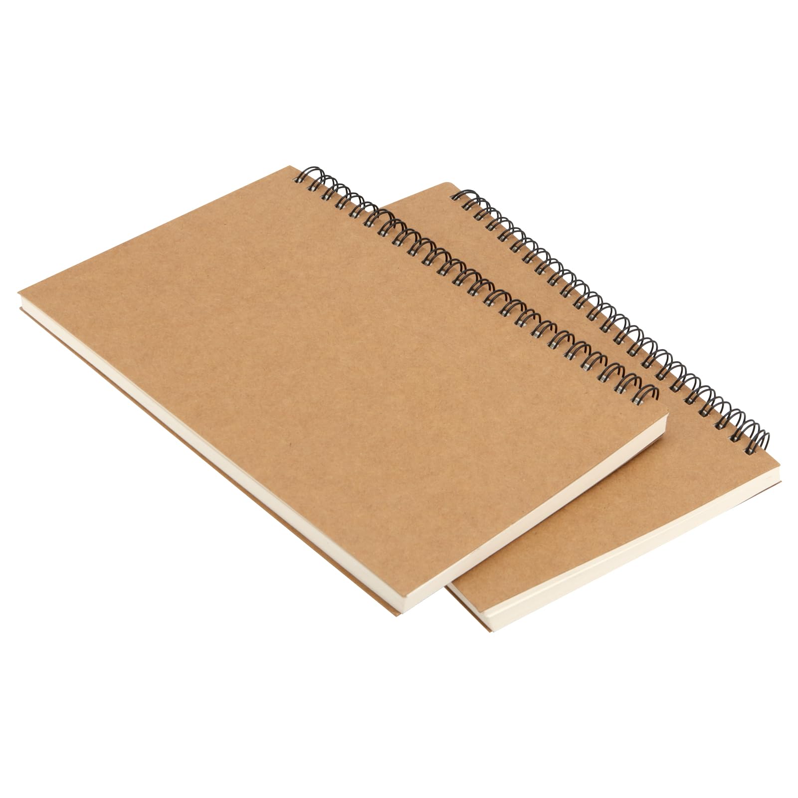MUKLEI 20 quaderni da disegno formato A5, 30 fogli/60 pagine vuote, 160 g, rilegatura a spirale vuota, con copertina in carta kraft, per artisti, viaggi, scuola, colore marrone