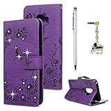 flip case iphone 7 glitzer Handy Tasche mit Halterung: Mit dem Flip Case können Sie Ihre Hände für Naschen befreien, wenn Sie Viedo auf dem Handy schauen.