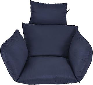 Cojín grueso para silla oscilante, color azul marino, para uso en exteriores e interiores, suave y agradable al tacto