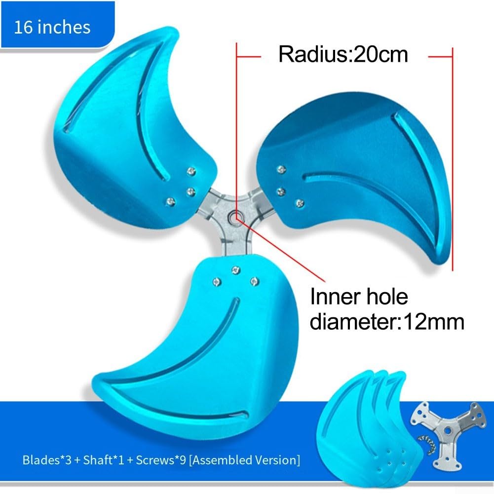 Pale per ventilatore da pavimento, in lega di alluminio, per pavimenti industriali, pale di ricambio per ventilatore da pavimento, set di lame di ricambio per ventilatore da pavimento, in
