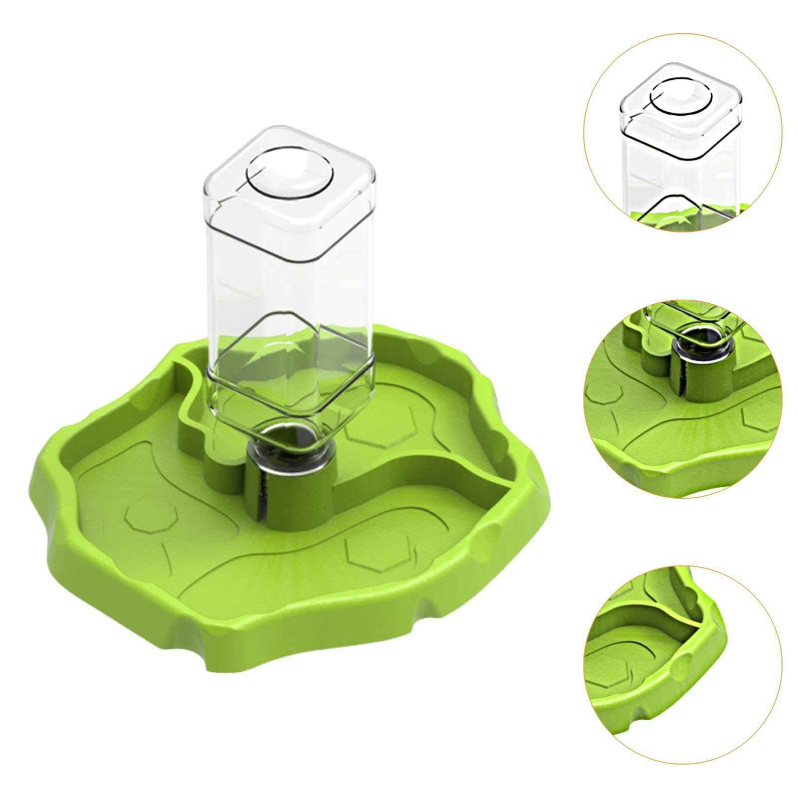 Sharplace Mangeoire pour Reptiles et Accessoires d'aquarium Conteneur Accessoire Polyvalent Mangeoire à Eau pour Reptiles Plat de Nourriture pour, Herbe Verte