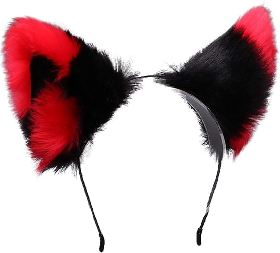 Faylay Women Cat Ears Headband Cosplay Hairband Fluffy Cute Party Headwear