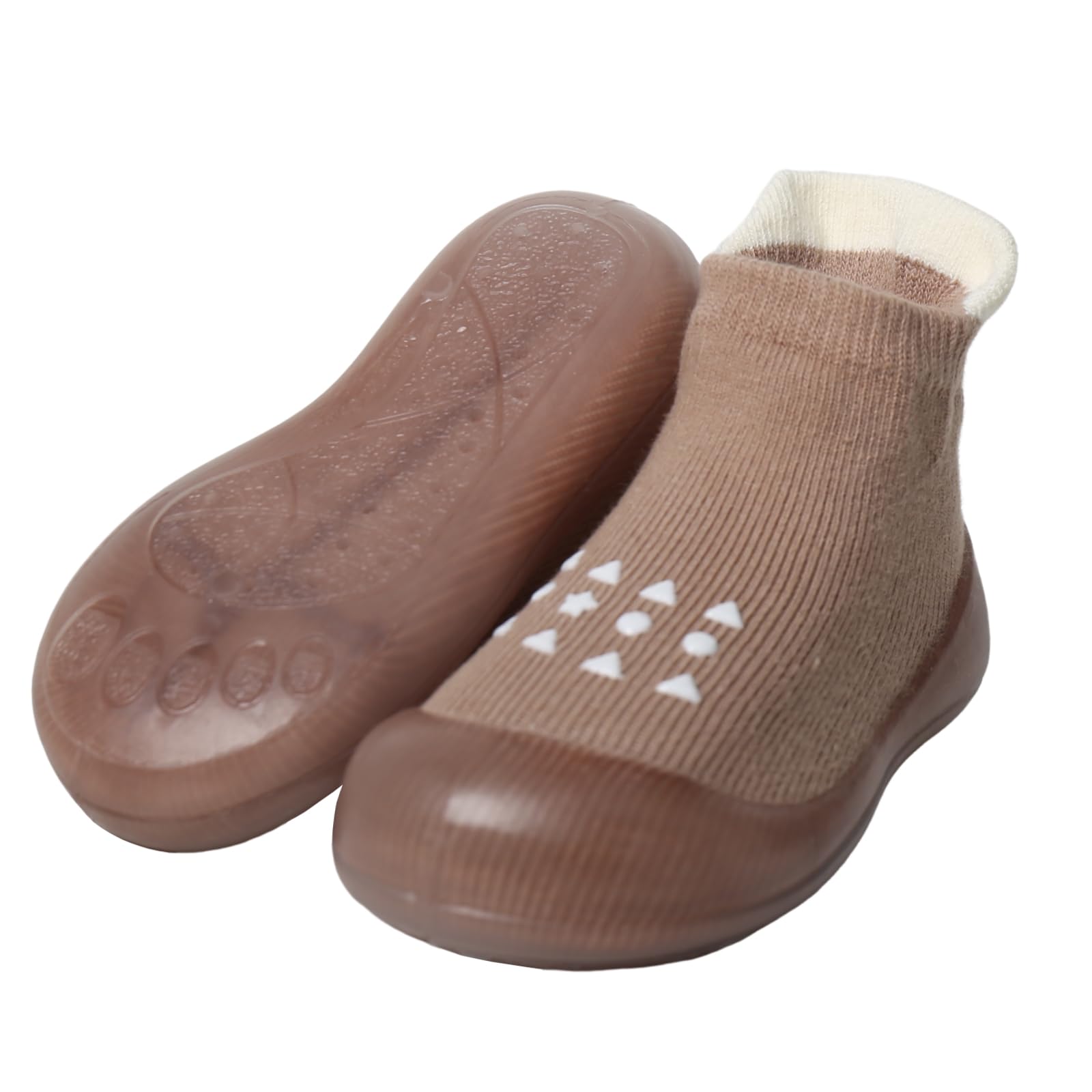 EDOTON Skarpety dla niemowląt, buty do pierwszego chodzenia, antypoślizgowa gumowa podeszwa, trampki, buty outdoorowe dla małych dzieci, chłopców, dziewcząt