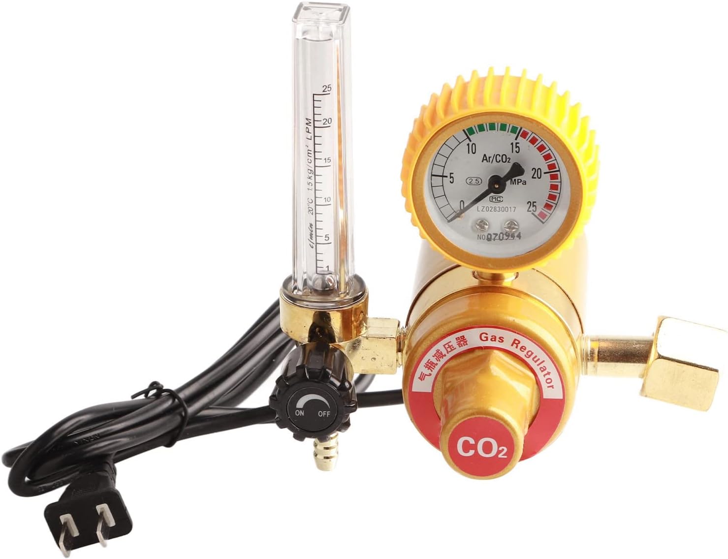 Co2 Regulator, 36V Co2 Regulator Reasonable Design Co2 Regulator Aquarium Co2 Controller High Power Heating Temperature Control Carbon Dioxide Pressure Reducer