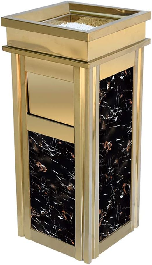 Waste Bins,Rrubbish Bin Outdoor Trash Can Trash Bin, Outdoor Trash Bin Trash Can Hotel Trash Coin Rack Ashtray Cup Home Office Kitchen Diniand Bar Heavy Trash Can/a/Side Oni