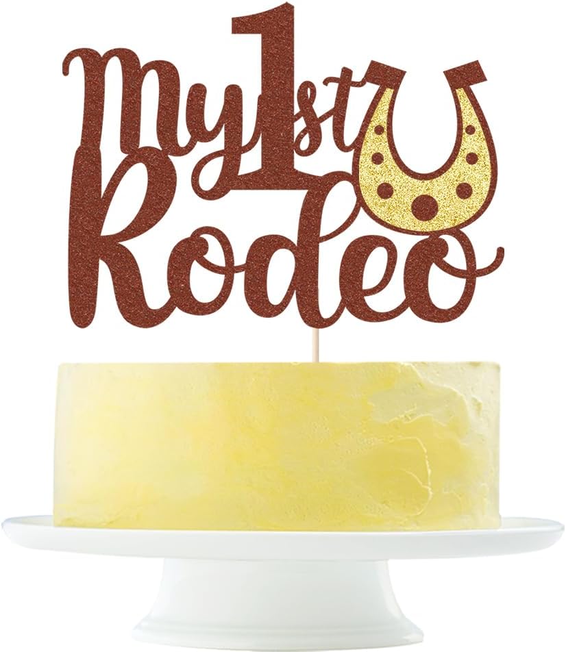 Amazon.com: My 1st Rodeo Cake Topper, First Birthday Cake topper ...