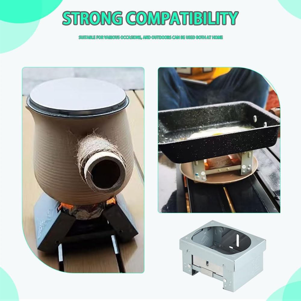 Mini Pocket Stove Foldable German Style Emergency Furnace, Lightweight Portable Camp Stove for Backpacking, Snow Camping, Survival, Outdoor Cooking Adventure Season Picks image 5