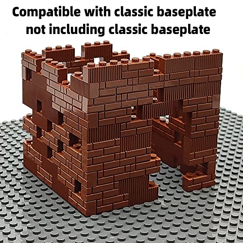 ZHX Masonry Profile Bricks Bulk Brown Color DIY Building Block for Wall Parts and Pieces Compatible for Major Brand 1x3 Brick 150pcs…