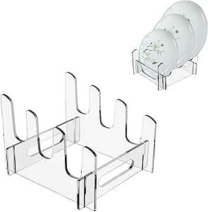 Amazon.com - VixorLuilith Plate Dishware Display Rack, Acrylic Multi ...