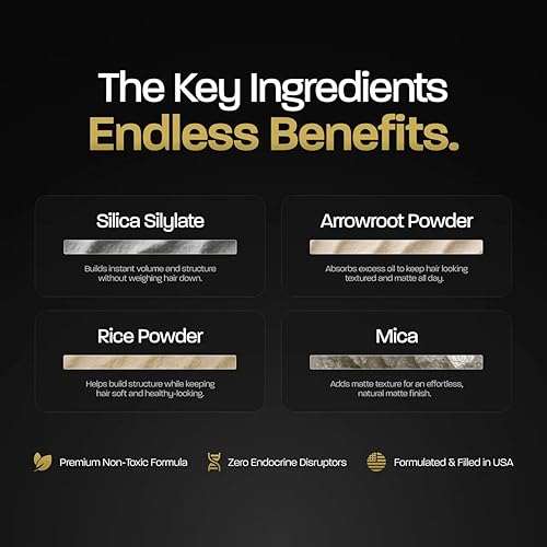 Miniatura 4 de BASED BODYWORKS Polvo para texturizar para el cabello, ligero y para dar volumen con acabado mate, mejor para cabello de menos de 6 pulgadas