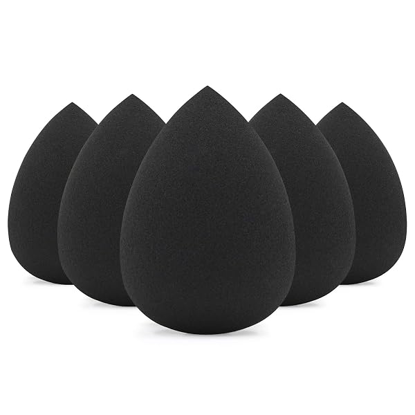 BEAKEY Schminkschwämme, 5er Set, schwarz