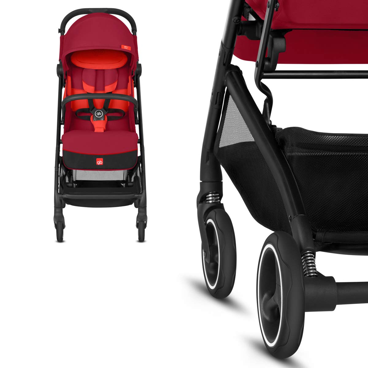 gb Gold Poussette citadine Qbit+ Tout-terrain, Compacte, De la naissance jusqu'à 17 kg (4 ans env.), Vanilla Beige