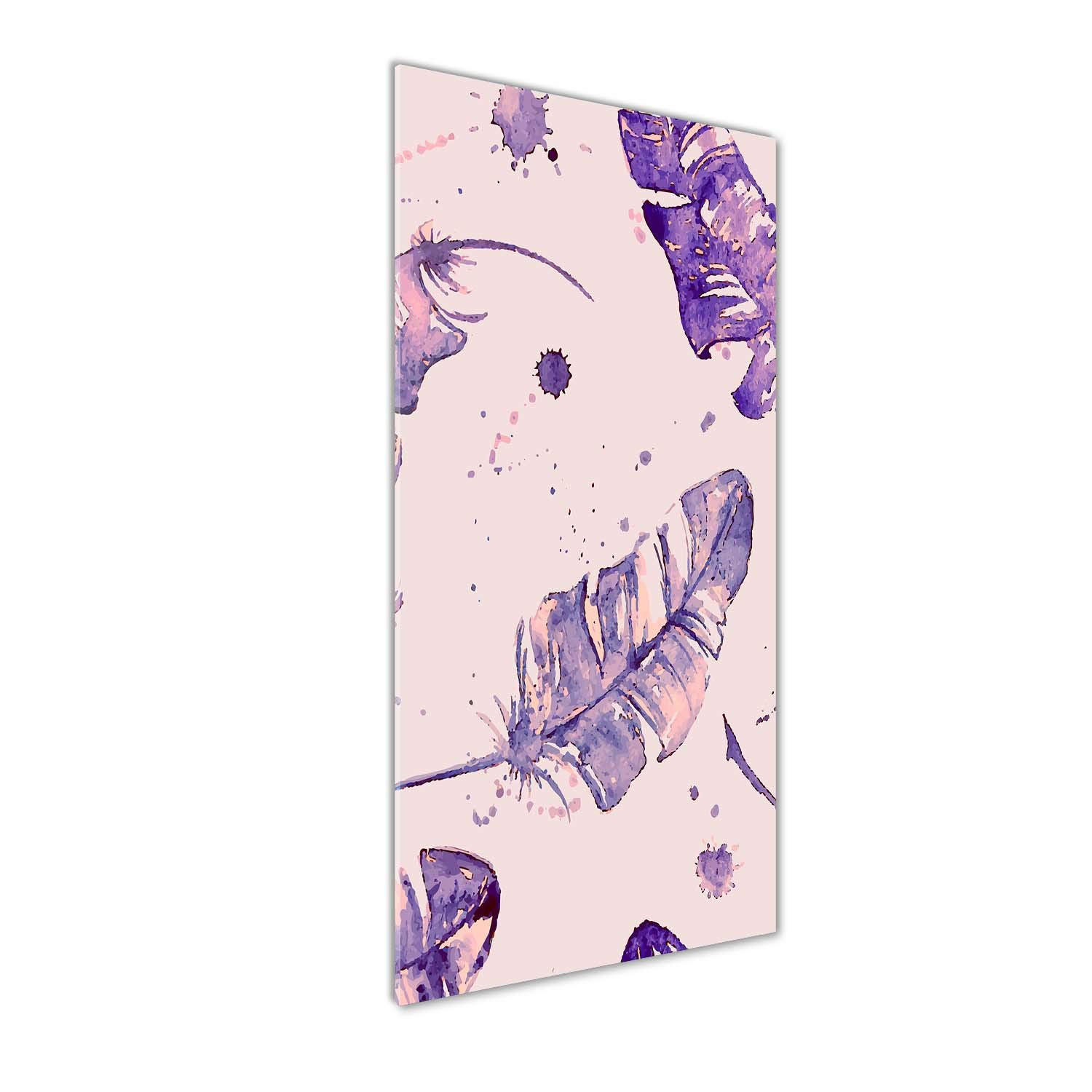 Déco mural derrière le plastique Tulup 50x125 cm au design premium de plumes violettes