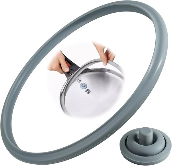 Joint Autocuiseur 22 cm Compatible avec WMF Perfect, Joint Cocotte Minute Seb 6L, en Silicone Alimentaire pour Pressure Cooker 3L/4,5L/6,5L/8,5L - 1
