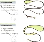 LWBMG Multifunctional Dog Leash 8ft,Strong and Soft Leather Dog Leash Adjustable, Hands Free,Crossbody, Double Dog Leash, for Service Dogs, Large Dogs, Medium Dogs and Small Dogs