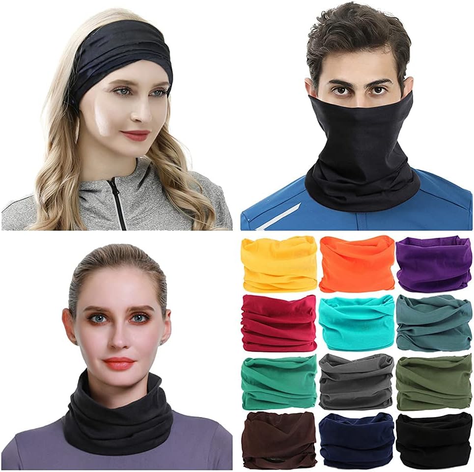 Headband Neck Gaiter Head Wrap Headwear Face Mask Magic Scarf Bandana for Men and Women - Image 2