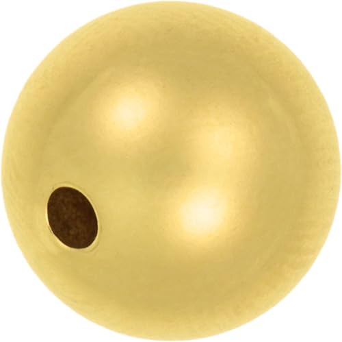Miniatura 8 de uGems Cuentas redondas rellenas de oro de 14 quilates de 0.031 in, agujero de 0.031 in, 100 unidades