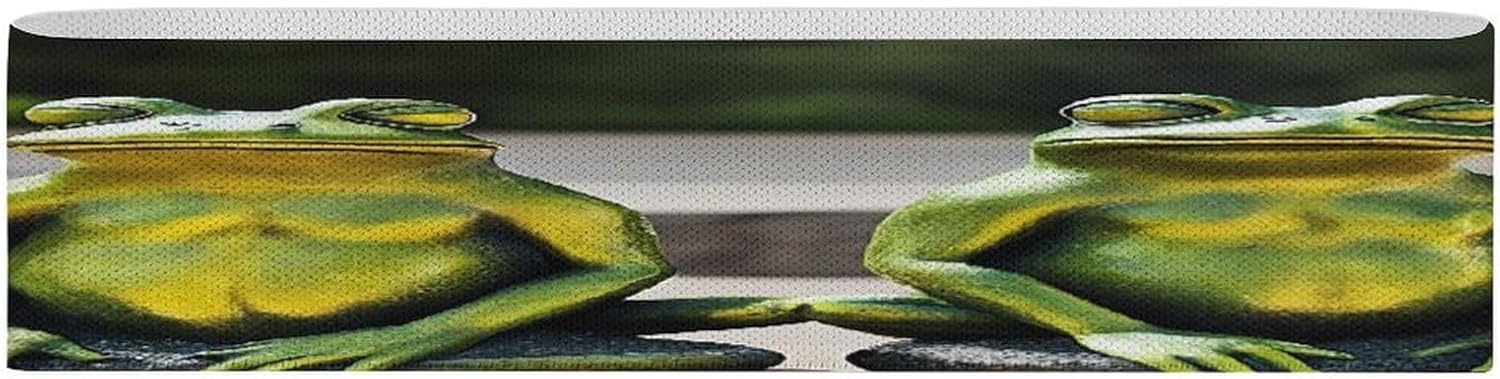 Non-Slip High Resistance Yoga Bands for Stretching, Extra Wide Exercise Bands for Women/Men, Funny Green Frogs Yoga Straps, Physical Therapy Stretch Straps for Home Gym, Pilates & Rehab