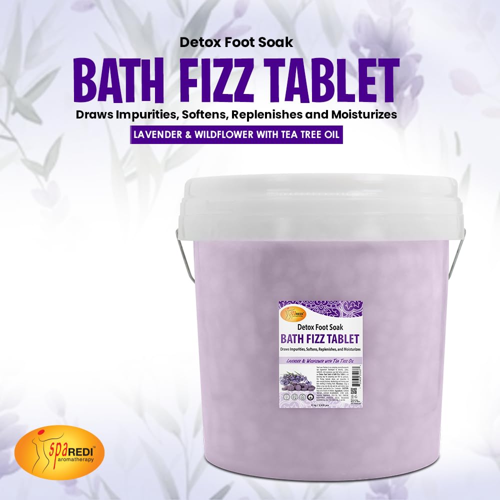 SPA REDI - Bath Fizz Tablets - Lavender Scented - 2500 Tablets - 3 Gal Pail