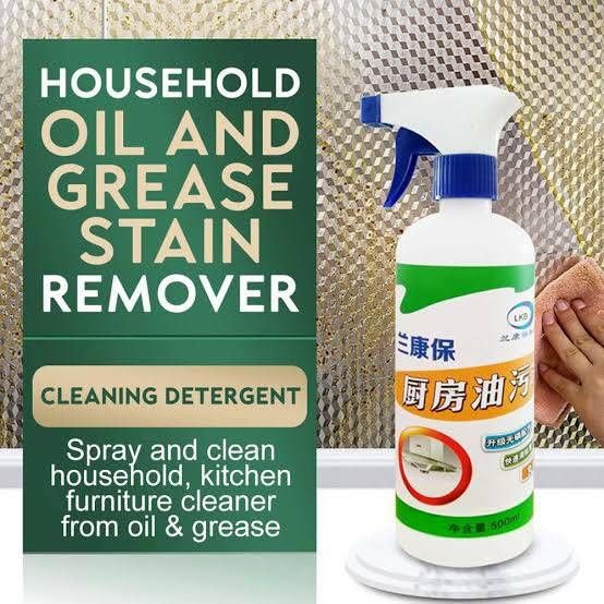DUKAAN 500Ml Kitchen Cleaner Spray Oil & Grease Stain Remover For Gas Stove, Chimney BBQ Exhaust Fan Non-Flammable Nontoxic Magic Degreaser Liquid Spray for Grill & Home glow all surface cleaner spray - Image 4 thumbnail