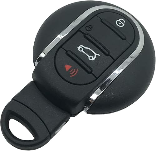 Funda para llave inteligente con control remoto sin llave para BMW Mini Cooper F54 F55 F56 F57 F60 con llave en blanco (negro)