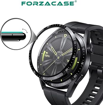 Huawei Watch GT 4 46mm için Çerçeveli Tam Kaplayan 3D Pet Ekran Koruyucu Film - FC016