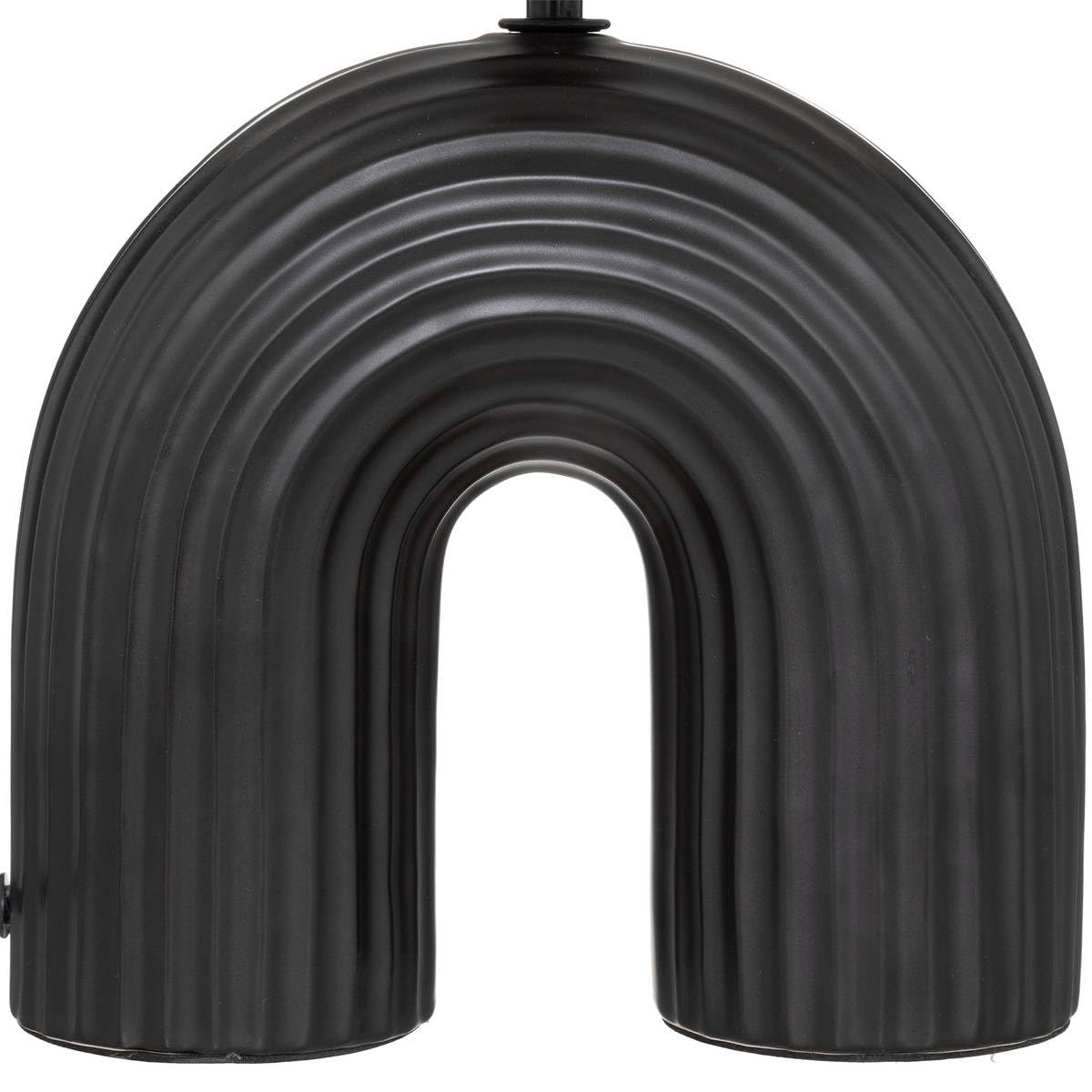 Atmosphera - Lampe Eidel - métal et céramique - noir - H40-5 cm