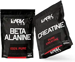 Kit Creatina Monohidratada Pura 500g + Beta Alanina Pura 500g, Dark Lab, 100% Pura, Potencial de Treino