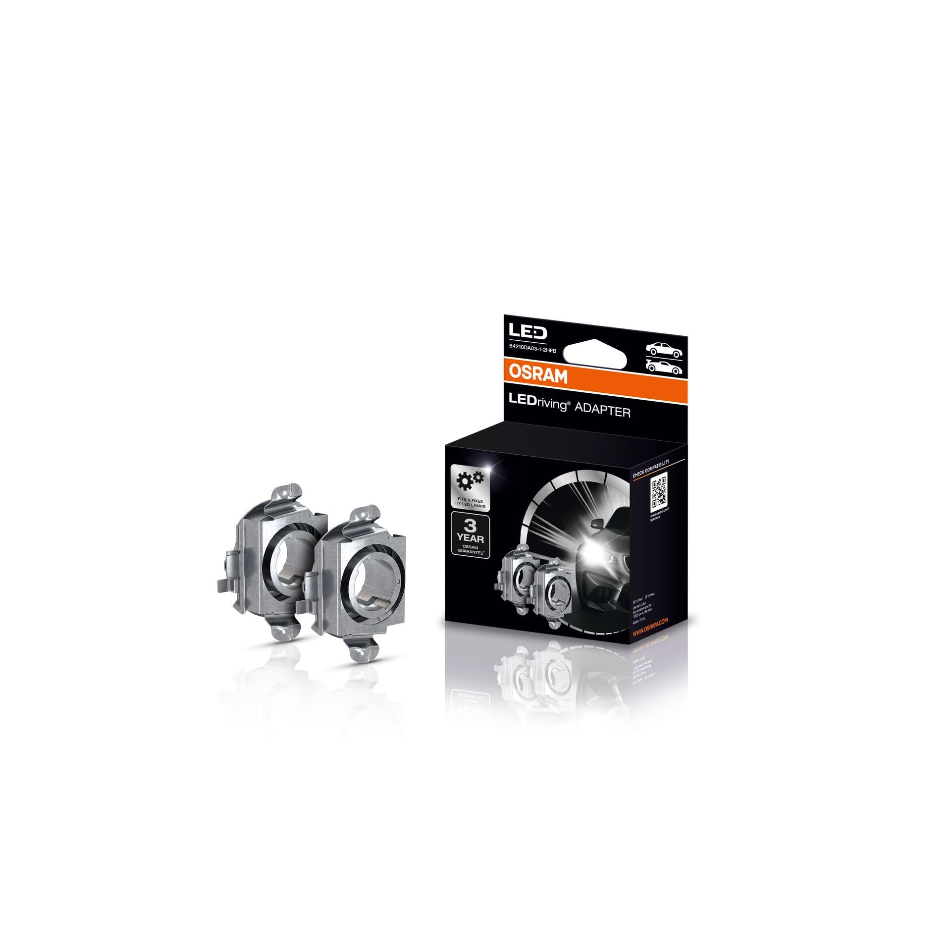 OSRAM LEDriving Adapter - For H7 LED - 33,9mm - set of 2 pieces
