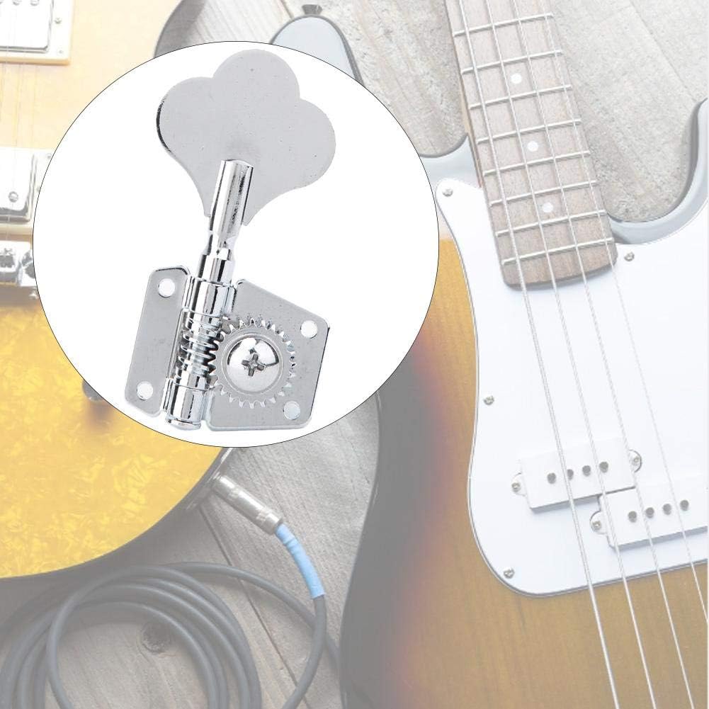 VBESTLIFE Electric Bass Machine Heads, Open Tuner Knobs String Tuning Key Pegs Tuners for Electric Bass