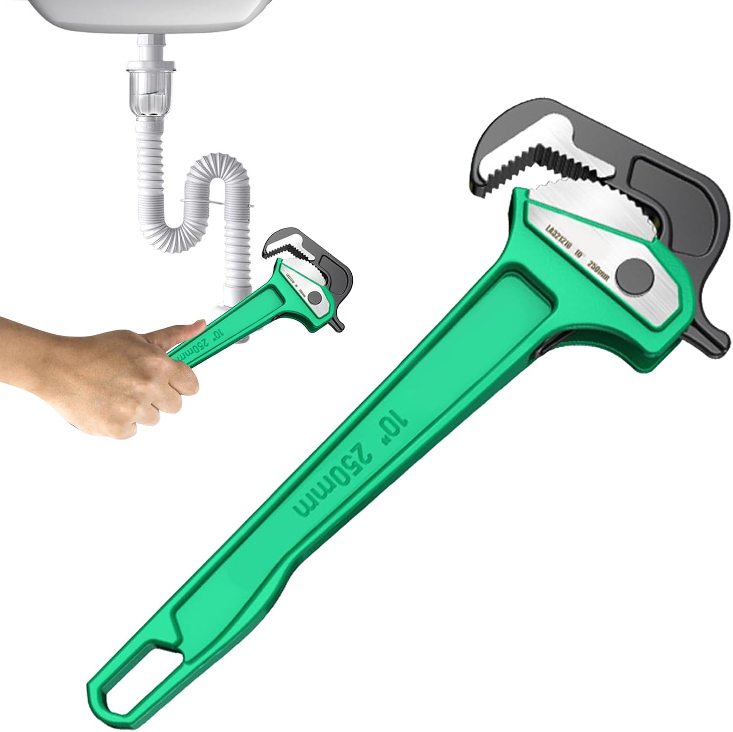 Adjustable Pipe Wrench | Heavy-Duty Adjustable Repair Pliers,Multifunctional Plumber Wrench - for Drain Shower Tub Toilet Valve Pump Brake Hose Home