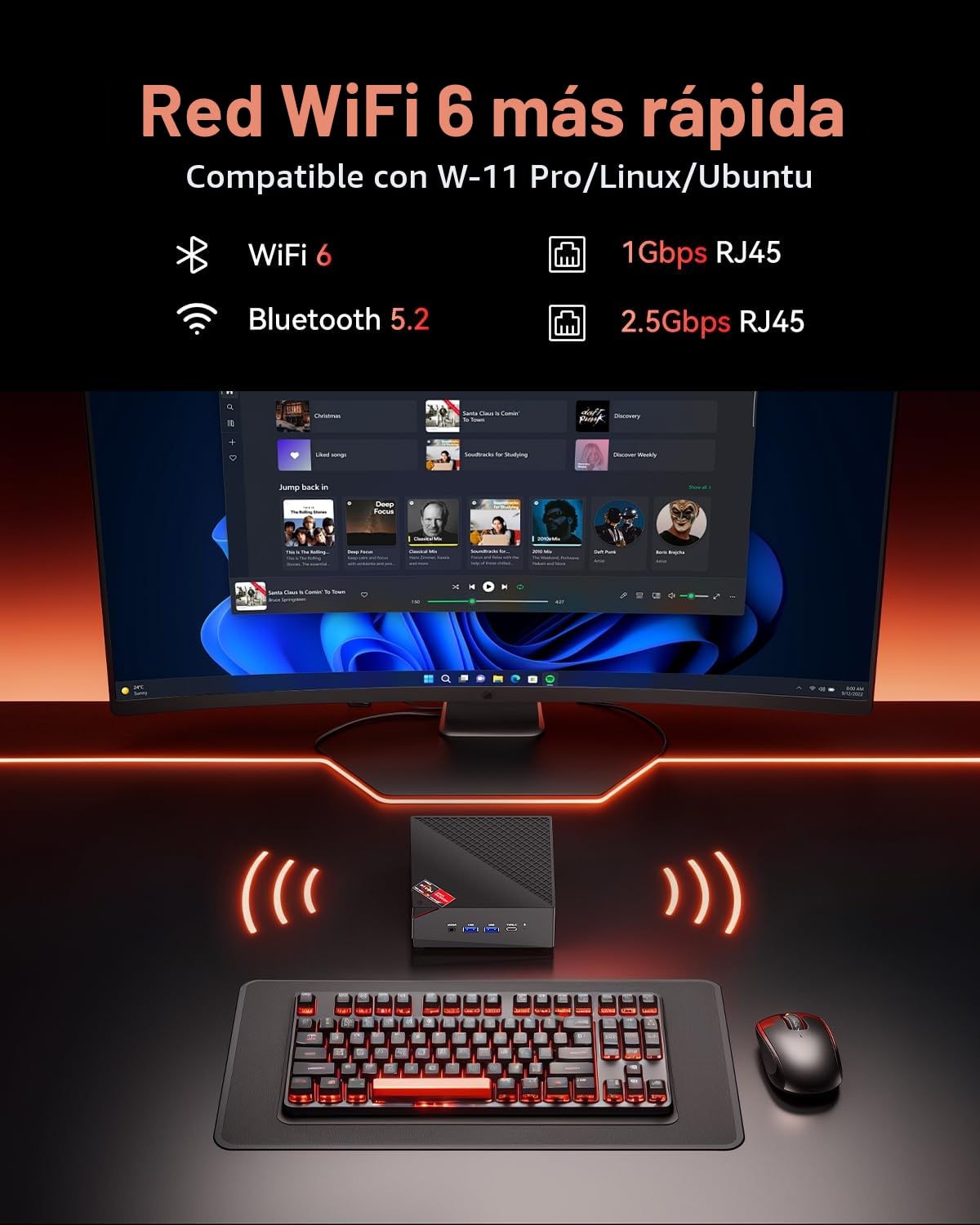NiPoGi AM06PRO Mini PC,АMD Ryzen 7 7730U,WIN-11 Pro,32GB DDR4,512GB SSD
