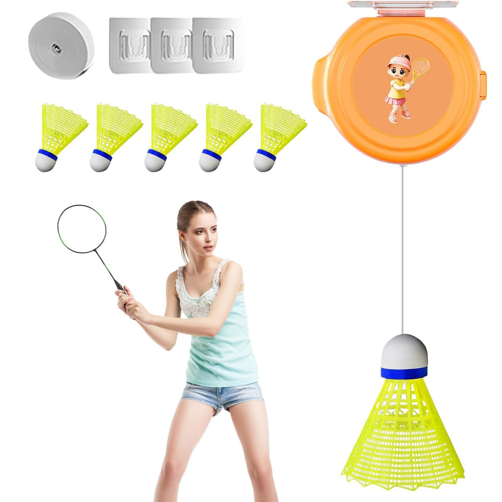 バドミントン練習セット 高さ調節 初心者 個人トレーニング サーブ 楽天市場】YUDOLL ポータブル バドミントン練習セット 初心者
