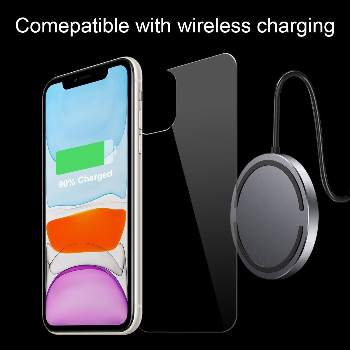 Conleke (2 Pack Back Screen Protector Compatible with iPhone 11 [Case Friendly] Thin Back Temper Glass Screen Protector Rear Film Only Compatible with iPhone 11(6.1in,Thin)