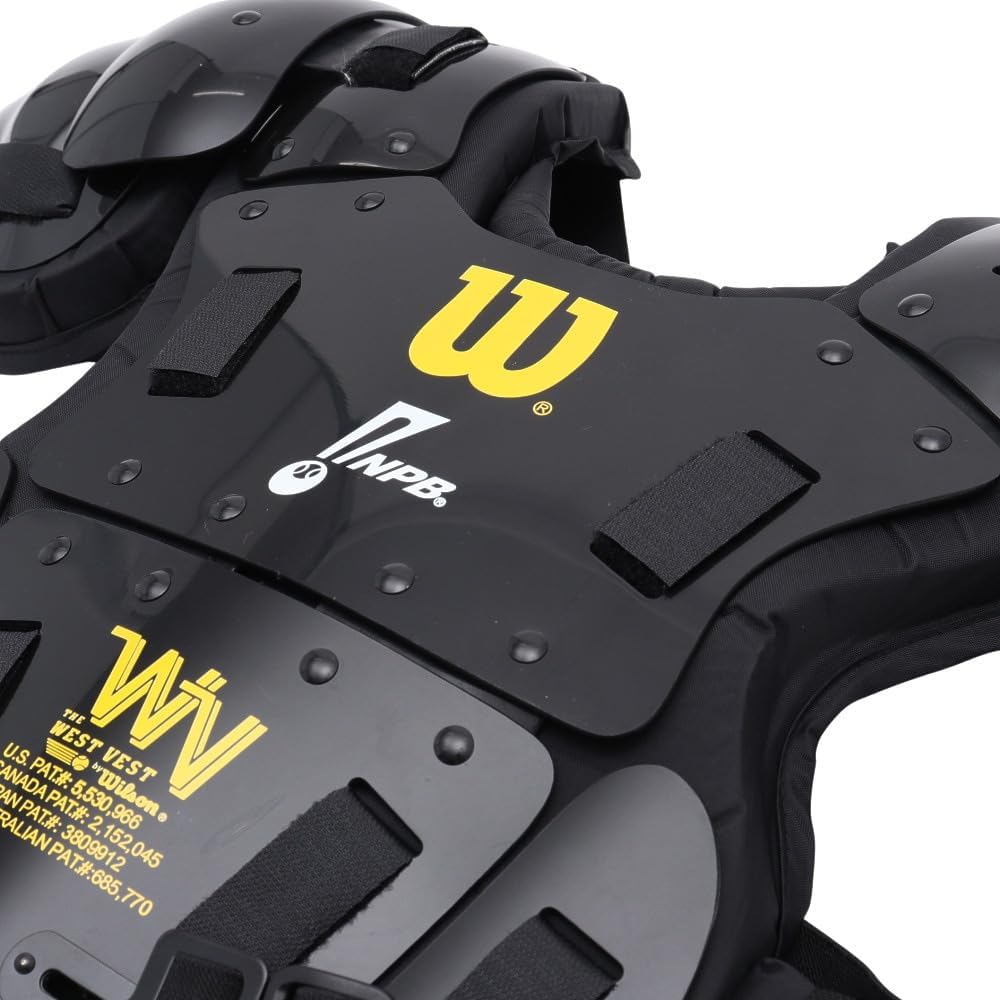 Wilson(ウイルソン) 野球 硬式 審判 NPB仕様 プロゴールド チェストプロテクター プロテクター アンパイアギア(審判用) 動きやすい・しっかりガード/しっかりガード SM/ML