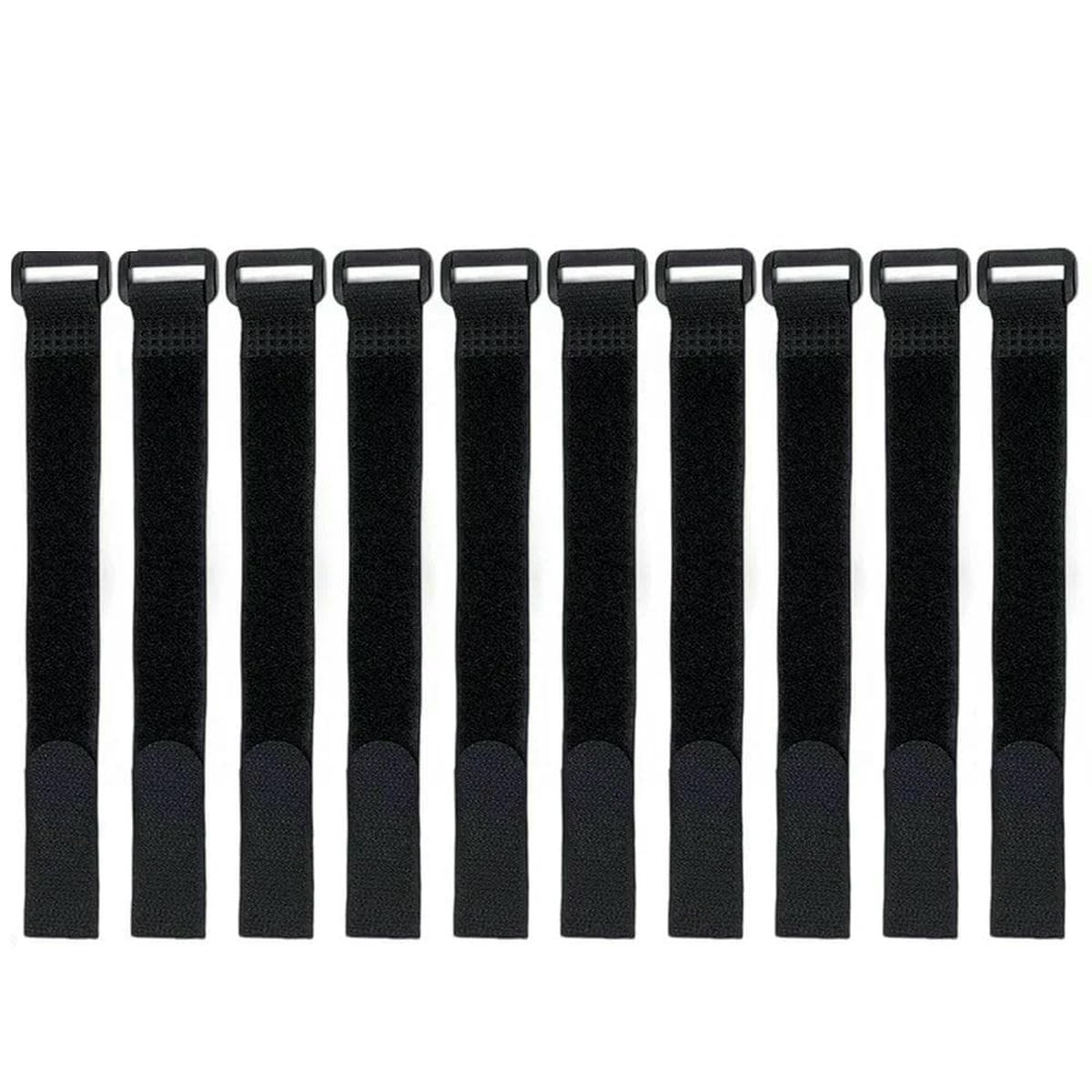 10-100pcs Reusable Hook and Loop Tie-Downs Adjustable Nylon Cable Ties Nylon Fasteners Cord Straps Organizer for Securing Wires-2x40cm-10pcs