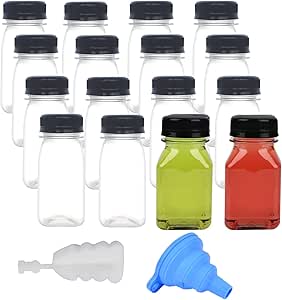 Lot De 16 Bouteilles De Jus En Plastique Transparent De 355 Ml