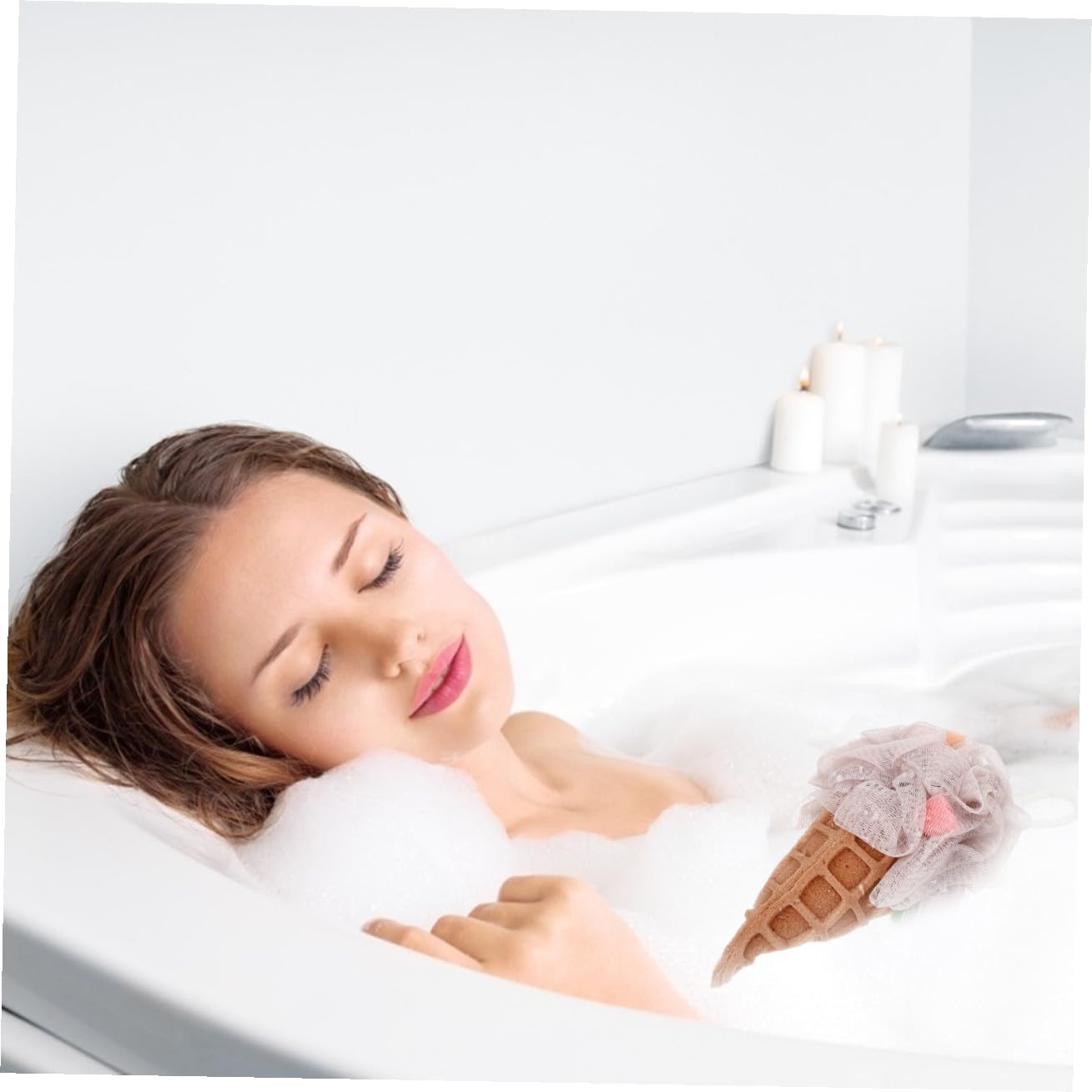 Set Di 3 Spugne Da Bagno 3 Design A Maglia Fine Scrub Per Il Corpo Spugna Da Bagno E Doccia Per La Famiglia 3 Pezzi * 3
